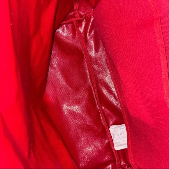 KARL LAGERFELD PARIS Kristen Tote Bag in Red canvas and saffiano leather - Picture 8 of 13